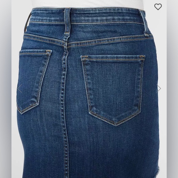 High Rise Blue Denim Stretch Mini Skirt - Bridge by Gly - SZ 28 - Picture 5 of 6